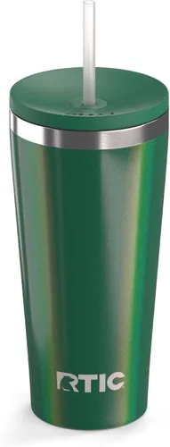 Miniatura 18 de RTIC Vaso Térmico Diario de 20 onzas de Acero Inoxidable Portátil con Aislamiento, Taza de Café de Viaje con Pajita, Forro de Cerámica, Tapa
