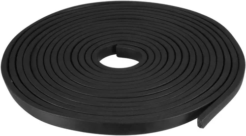 Miniatura 27 de uxcell Tira de sello de goma rectangular maciza, 0.197 in de ancho, 0.118 in de grosor, 3.3 ft de largo, color negro