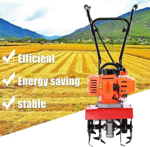 Miniatura 4 de Cultivador de jardín, cultivador de gasolina de 2 tiempos, 9000 rpm, 1.2L, tanque de combustible de 6 pulgadas, profundidad de trabajo de 6