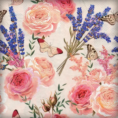 Miniatura 16 de Servilletas de papel florales, 40 servilletas de cóctel de 2 capas, 6.5 x 6.5 pulgadas plegadas/13 x 13 pulgadas desplegadas, servilletas