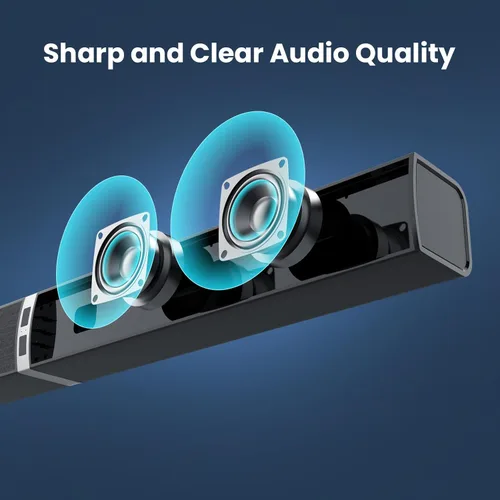 Miniatura 10 de MZEIBO Barra de sonido para Smart TV, barra de sonido Bluetooth desmontable de 80 W con graves potentes, sistema de audio de cine en casa 2 en 1