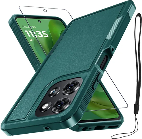 Miniatura 47 de Funda compatible con Moto G 5G 2024, cuerpo completo, resistente, resistente, a prueba de golpes, con correa de cordón, protector de pantalla