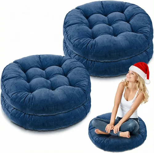 Miniatura 30 de Almohadas de suelo Jerify 22 x 22 Pulgadas Redondas Cuadradas Grandes Almohada de meditación para piso para aula Meditación para adultos Almohada