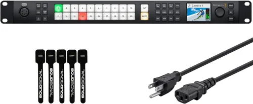 Miniatura 7 de Blackmagic Design ATEM 1 M/E Constellation HD - Conmutador de producción en vivo con cable de alimentación de 6 pies y paquete de 5 bridas de cable