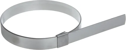 BAND-IT CP311S Abrazadera de perforación central de acero inoxidable 201 de ancho x 0.025 pulgadas de grosor de 1-3/8 pulgadas de diámetro, 100