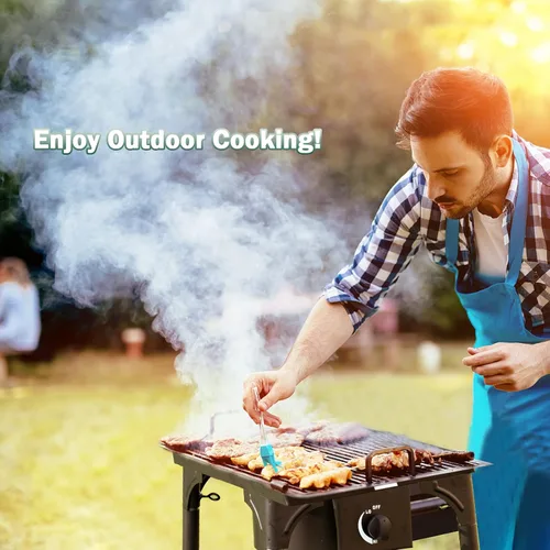 Miniatura 7 de Goplus - Hornillo portátil de gas propano para exteriores, quemador de hierro fundido con patas desmontables para camping