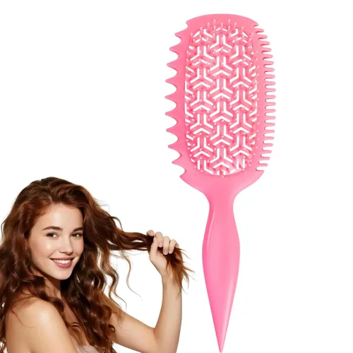 Cepillo desenredante para cabello húmedo y seco, cepillo definidor de rizos, cepillo de rizos para cabello rizado húmedo para ducha y viajes, color