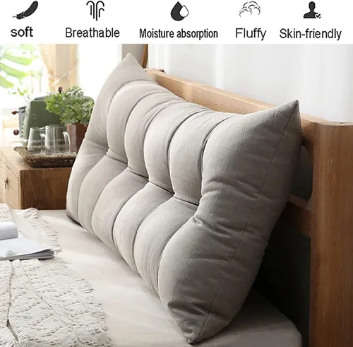 Miniatura 3 de Respaldo rectangular grande para cabecero, cojines de respaldo para cama, sofá, respaldo de cuña para respaldo, cojines lumbares, almohada