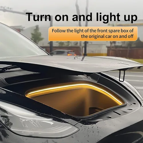 Miniatura 6 de Tira de luz LED Frunk modelo 3 2017 2018 2019 2020 Frunk LED luz delantera tronco luz decoración accesorios impermeable DC 15V luz cálida