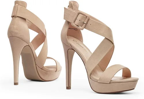 Miniatura 2 de DREAM PAIRS Sandalias de tacón alto con punta abierta para mujer Charlotte