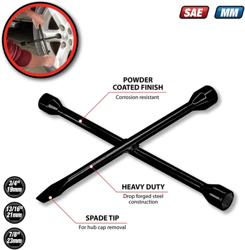 Miniatura 2 de Llave combinada SAE/métrica de 14 pulgadas con punta de pala