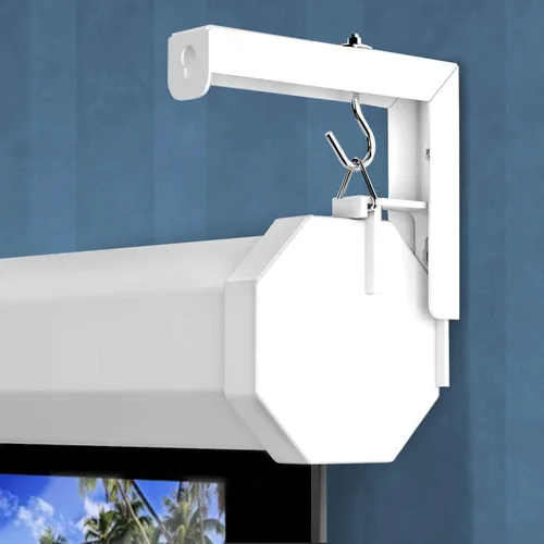 Miniatura 2 de Mount-It! Soportes en L para pantalla de proyector, soporte para colgar en la pared para proyector doméstico y pantallas de películas, ganchos