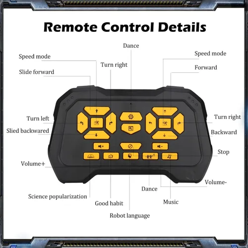 Miniatura 6 de Robot de juguete RC para niños de 3, 4, 5, 6, 7, 8, robot programable inteligente con detección de gestos, robot de control remoto para niños y Negro