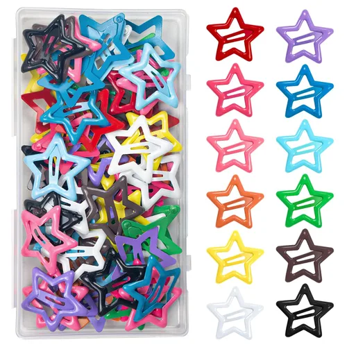 64 pinzas de metal para el cabello para mujeres y niñas, pasadores pequeños de sujeción fuerte para cabello fino, fino y corto (12 colores surtidos)