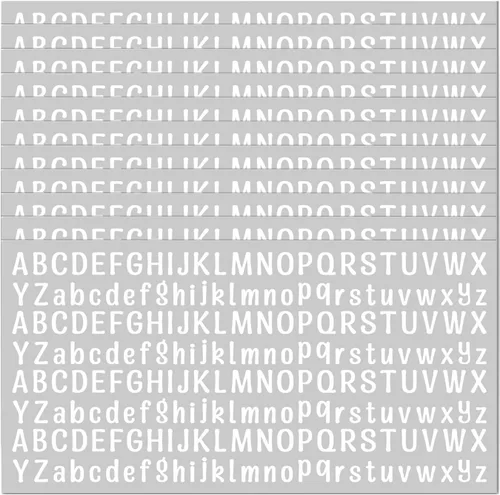Miniatura 13 de 10 hojas de calcomanías de letras pequeñas, calcomanías autoadhesivas del alfabeto de 1/2 pulgada, lindas calcomanías de letras de vinilo