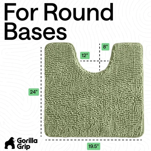 Miniatura 20 de Gorilla Grip - Tapete de baño de felpilla gruesa, suave y absorbente, secado rápido, de microfibra, con reverso de caucho, para piso de ducha, Nube