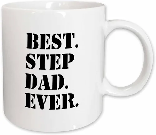 Miniatura 11 de 3dRose Best Step Dad Ever - Taza de 11 onzas, color negro