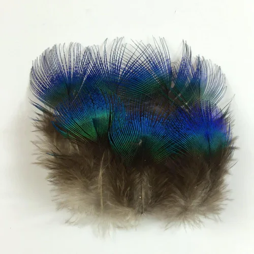 Miniatura 3 de Sowder 50pcs plumas de plumaje de pavo real azul 1-3 pulgadas decoración casera boda