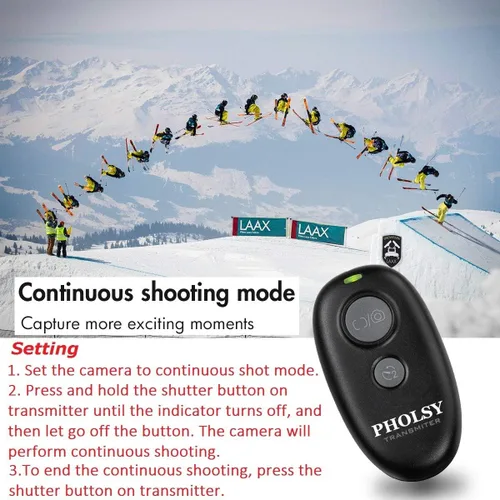 Miniatura 6 de PHOLSY Cámara de liberación inalámbrica compatible con Nikon Z5 Z8 Z9 Z7ii Z6 Z6ii D750 D780 D7500 D7500 D7200 D5600 D5500 P7700 P7800 P950 D90 D4