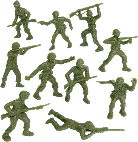 Miniatura 5 de BMC Classic OD Green Plastic Army Men - 40 figuras de soldado de la Segunda Guerra Mundial - Fabricado en Estados Unidos