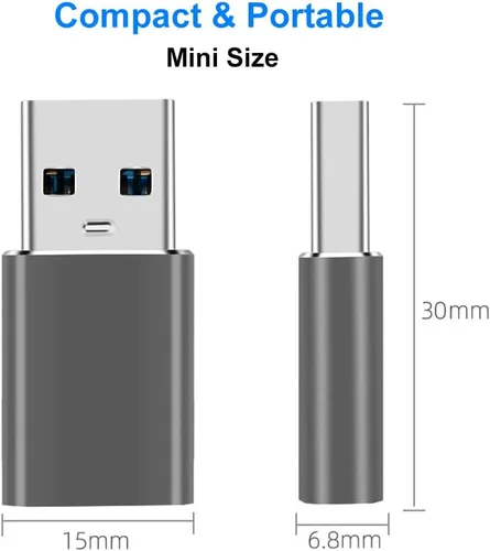 Miniatura 7 de Adaptador USB a USB C, adaptador tipo C a USB 3.1 de 10 Gbps compatible con iPhone 17 16 15 14 13 12, Samsung Galaxy S25 S24 S23 S22 S21, MacBook
