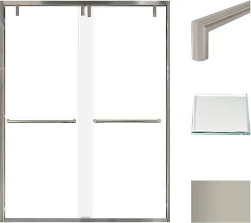 Miniatura 10 de Transolid EBPT608010L-T-CB Eden 56-60 pulgadas de ancho x 80 pulgadas de alto, doble puerta corrediza sin marco con exclusiva tecnología TruMotion