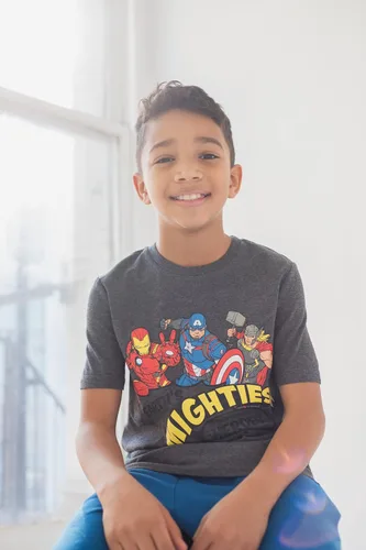 Miniatura 2 de Marvel Paquete de 3 camisetas gráficas de Avengers Captain America Spider-Man, Negro