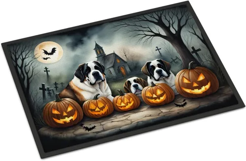 Miniatura 60 de Caroline's Treasures DAC2011MAT - Felpudo de Halloween espeluznante con diseño de Beagle, de 18 x 27 pulgadas, para interiores y exteriores