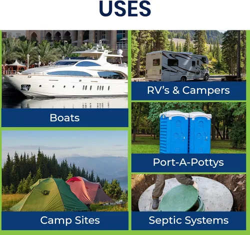 Miniatura 8 de Papel higiénico seguro para fosa séptica (2 capas, 4 rollos) para autocaravana, campamento y el mar, biodegradable. Alternativa natural a
