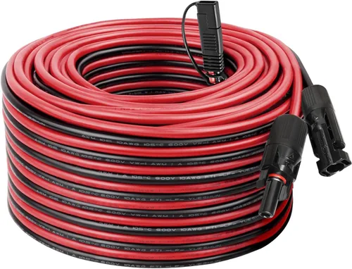 Miniatura 15 de 2 piezas de 1 pie de cable adaptador de panel solar a SAE - Cable de extensión de conector SAE 10AWG para kit de cargador de batería de panel solar