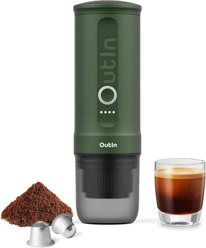 Miniatura 8 de OutIn Máquina de café espresso eléctrica portátil nano, cafetera de viaje para camping, cafetera de auto con calentamiento automático con USB-C