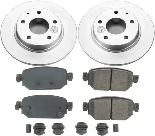 Miniatura 2 de Power Stop CRK7515, Z17 Kit de frenos de rotor recubiertos con rotores y pastillas de freno de cerámica
