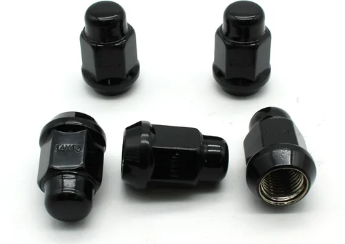 Miniatura 5 de TEMO Tornillo de bloqueo de rueda de tuerca de bellota de 20 piezas de cromo negro 1/2 pulgadas-20 bultos