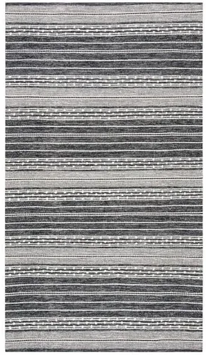 SAFAVIEH Striped Kilim Collection STK516Z - Alfombra decorativa hecha a mano de algodón de tejido plano, 2 pies 3 pulgadas x 5 pies, color