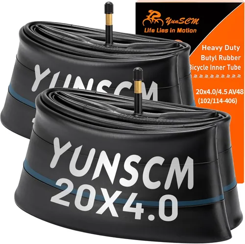 Tubos de bicicleta eléctrica resistentes de 20 x 4.0 AV48mm válvula Schrader de 20 pulgadas, tubos interiores de 20 x 4.0/4.5 (102/114-406)