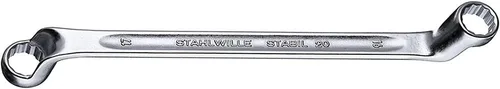 Miniatura 4 de Stahlwille 41040810 - Llave de anillo de doble extremo con cabezales desplazados, acero aleado cromado y cromado, con perfil de accionamiento