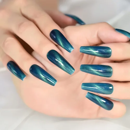 Miniatura 13 de Elevenail - Uñas postizas de longitud media, punta vino rojo, uñas postizas de cobertura total, uñas postizas cortas, uñas falsas, uñas falsas Rojo