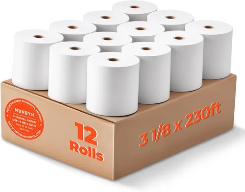 Miniatura 13 de MUNBYN Papel térmico de 3 1/8 x 230 pies, 10 rollos de papel de recibo compatibles con Star Micronics TSP100 TSP143 Epson impresora de recibos