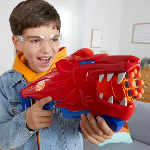 Miniatura 8 de NERF Wild Lionfury, lanzador de dardos fácil de jugar, 16 dardos Nerf Elite, juguetes de león Nerf Blaster para niños y niñas de 6 años en adelante