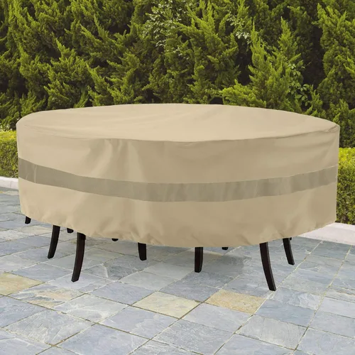 Miniatura 7 de SunPatio Funda redonda para mesas y sillas de exterior, resistente e impermeable, grande, protección para todo tipo de clima, cubierta de muebles