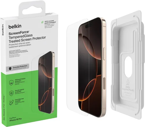 Miniatura 25 de Belkin ScreenForce InvisiGlass - Protector de pantalla de privacidad para iPhone 16 Plus, protección contra impactos resistente a los arañazos