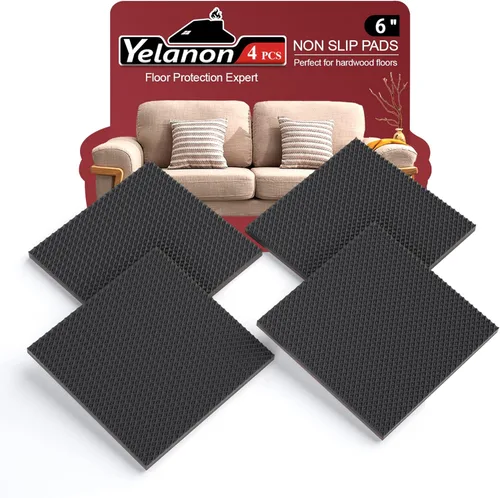 Yelanon Almohadillas Antideslizantes para Muebles - 4 piezas de 6" Agarraderas para Pisos de Madera Dura, Antideslizantes para Patas de Muebles,