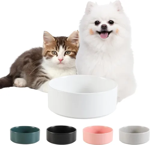 Miniatura 12 de Cuenco de cerámica para perros para comida y agua, cuenco comedero para mascotas para perros y gatos pequeños, plato de alimentación de cerámica