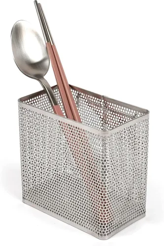 Miniatura 10 de LENITH Soporte perforado para utensilios de cocina con ganchos, almacenamiento de acero inoxidable 304 para organizador, apto para lavavajillas