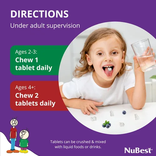 Miniatura 3 de NuBest Tall Kids - Ayuda a los niños a crecer y desarrollarse saludablemente - Apoyo a la inmunidad y la fuerza ósea - Multivitaminas y minerales