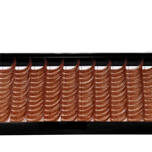 Miniatura 5 de Pestañas postizas de color marrón claro, marrón oscuro, negro y marrón, racimos de pestañas postizas de varios colores, maquillaje profesional
