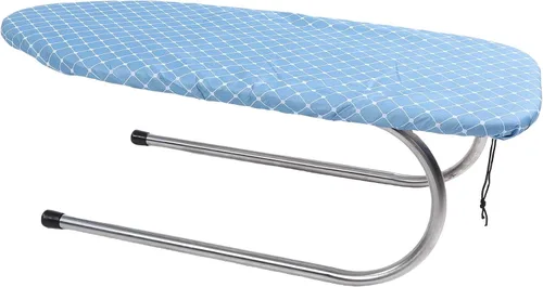Miniatura 8 de GLOGLOW Mini tabla de planchar plegable, tabla de planchar con marco de acero inoxidable, funda de algodón extraíble para espacios pequeños