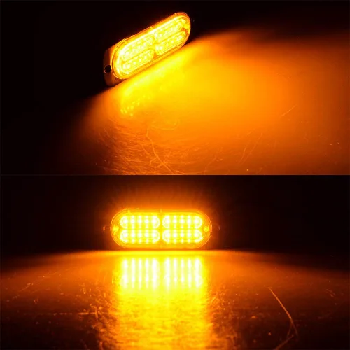 Miniatura 4 de CORP Combo ámbar de advertencia de emergencia de 51 pulgadas 96 LED barra de luz estroboscópica en la azotea con 8 piezas ultra fina de 20 LED flash