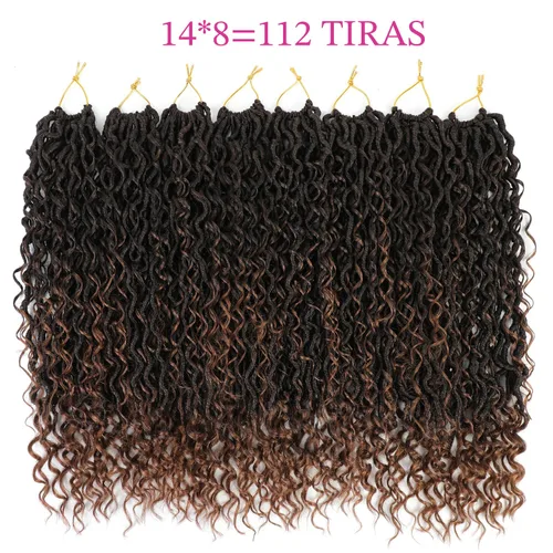 Miniatura 4 de 8 paquetes de cabello de ganchillo Goddess Faux Locs para mujeres negras, cabello largo de ganchillo Goddess Locs, Locs estilo boho, cabello River