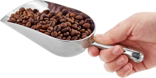 Miniatura 4 de New Star Foodservice 34523 Cuchara utilitaria de aluminio fundido de una pieza con fondo redondo para barra de hielo y harina, 12 onzas, plateado